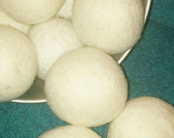 Organic Wool Dryer Balls Perfectly sized for your Laundry Natural Wool Dryer Balls Chemical Free Home and a MUST for Cloth Diapers