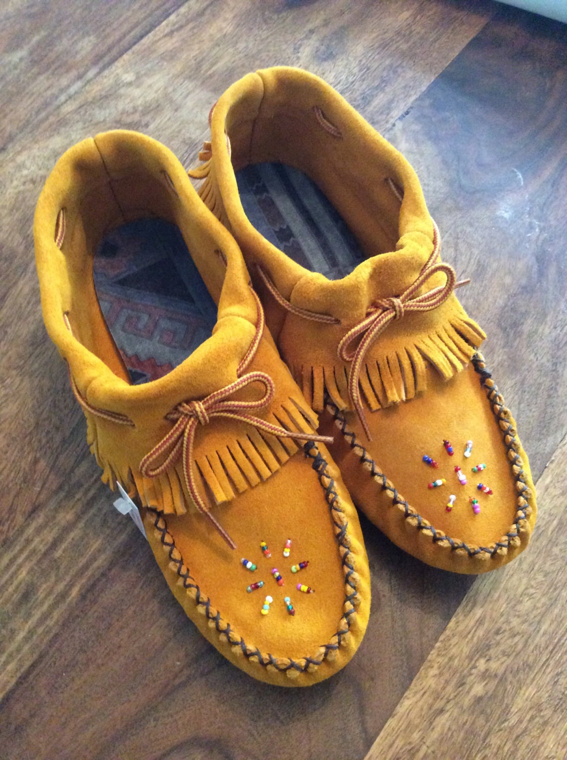 Adult Indian Tan Suede Moccasins