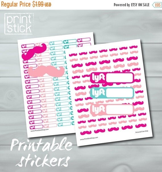 ON SALE Lyft Printable Stickers Perfect for your by PrintStick