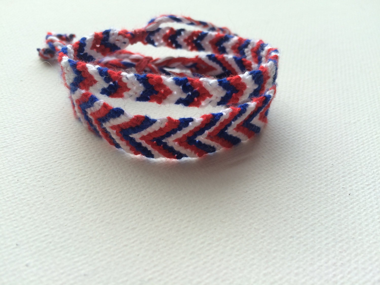 Red White and Blue Chevron Friendship Bracelet