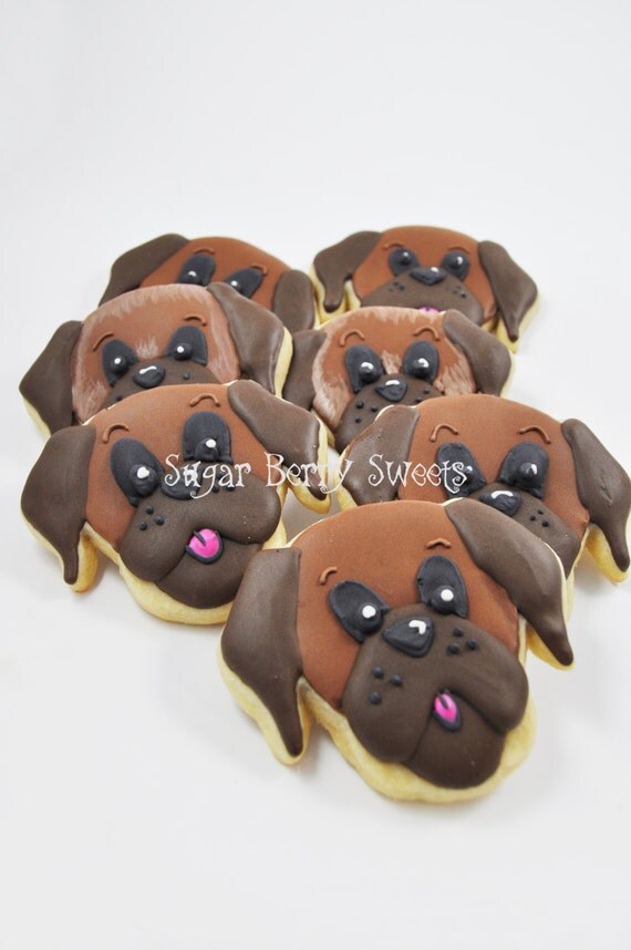 Dog Decorated Sugar Cookies 1 Dozen sweet dogs puppies