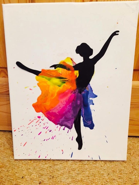 Items similar to Ballerina Melted Crayon Art on Etsy