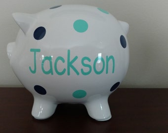 Ring Bearer Gift.Piggy Bank Personalized.Custom Piggy Bank.Baby Shower Gift.Piggy Bank.Girl Bank.Boy Bank.Baby Bank.Nursery.Birthday Gift.