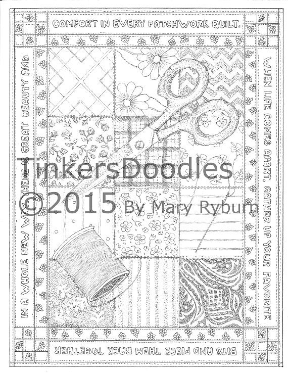 Patchwork Quilt Coloring Page