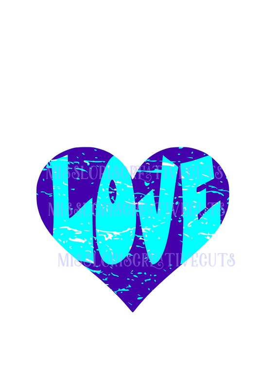 Download Heart Love distressed SVG Cut file Cricut explore