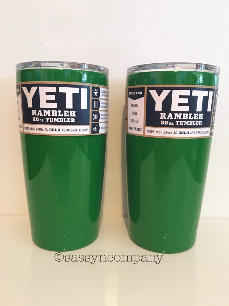 FREE shipping GREEN Powder Coated Yeti Cup 20oz 30oz