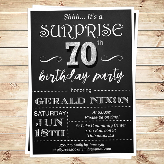 Ideas For 70Th Birthday Party Invitations 10