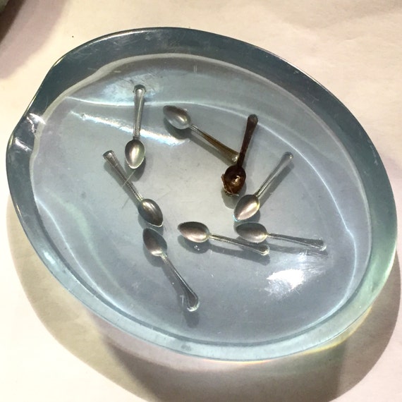 Unique Spoon Rest Made with Tiny Spoons by SandysTrinkets on Etsy