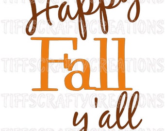 Thanksgiving svg, fall svg, happy fall yall, autumn clipart, happy fall monogram, happy fall files, happy fall cut file, happy fall svg