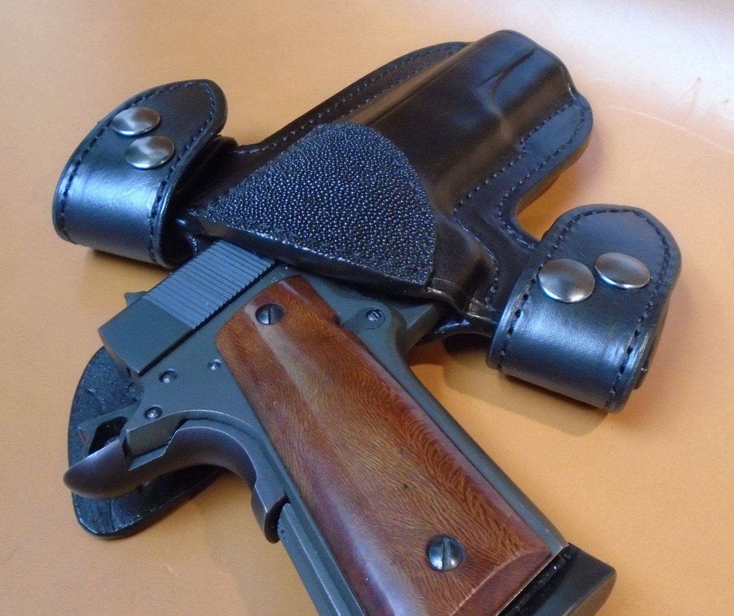 1911 5 Snapon Leather Holster Black with by KeyStoneGunLeather1