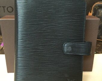 Authentic Vintage LV Agenda Planner- Black Epi Leather MM