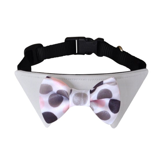 Custom Cat Collar with Bow Tie in Multiple Sizes by ApparelforCats