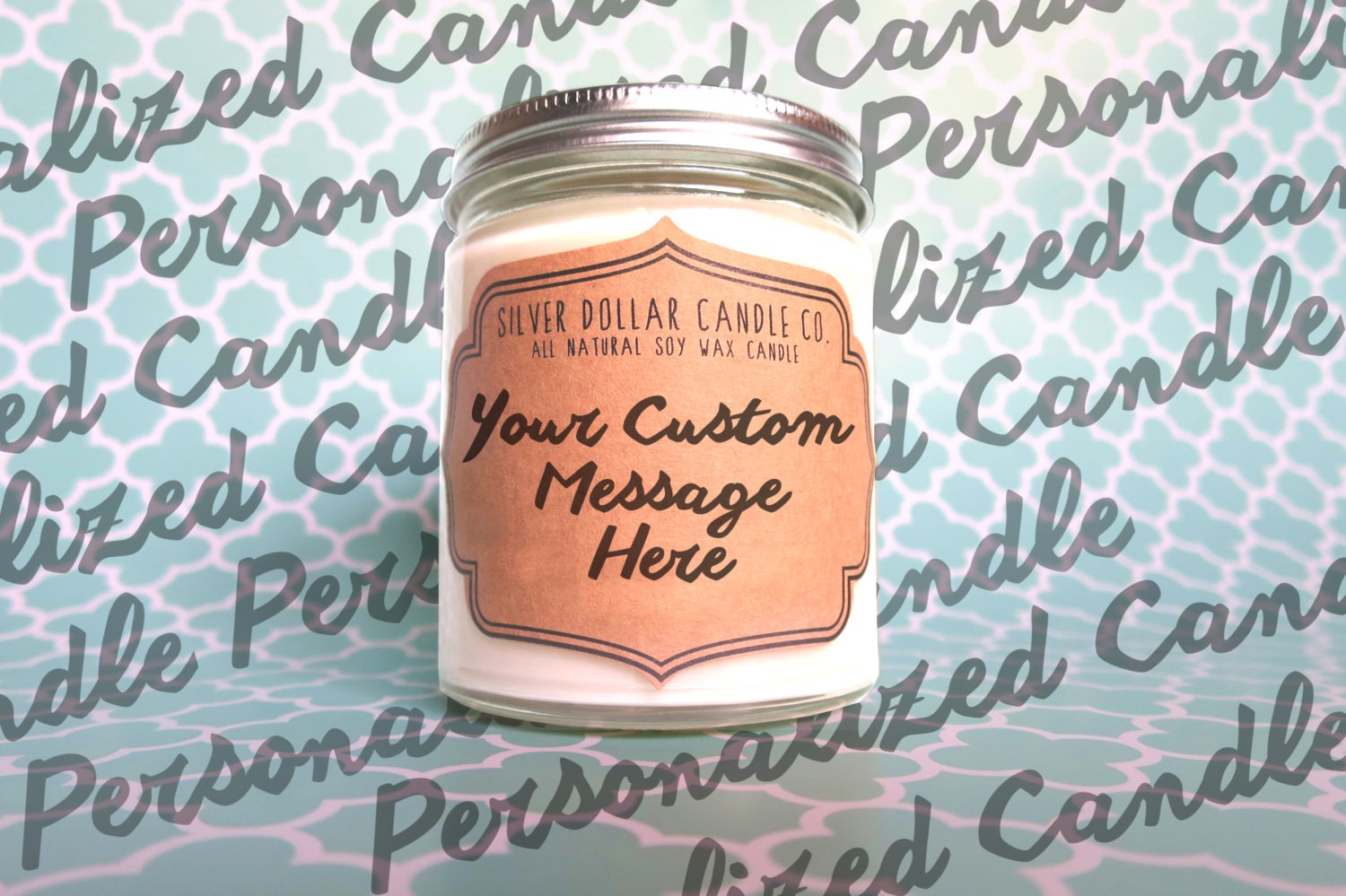 8oz Personalized Candle Custom Scented Candle Personalized