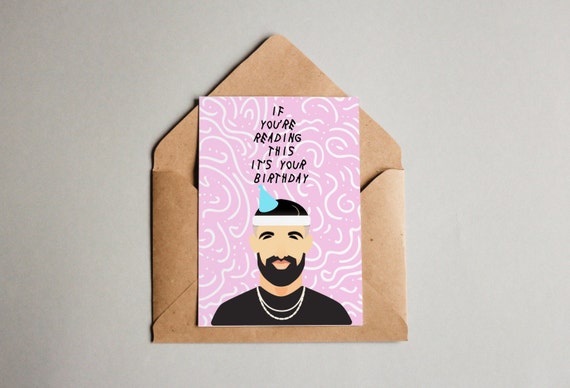 Drake Birthday Card Download by TheDraketionaryShop on Etsy