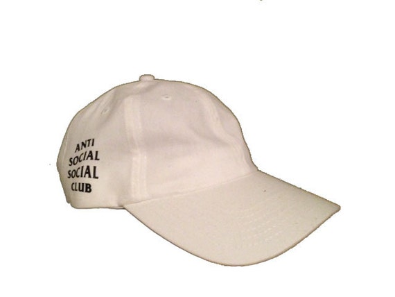 Anti Social Social Club hat white by GenericHype on Etsy