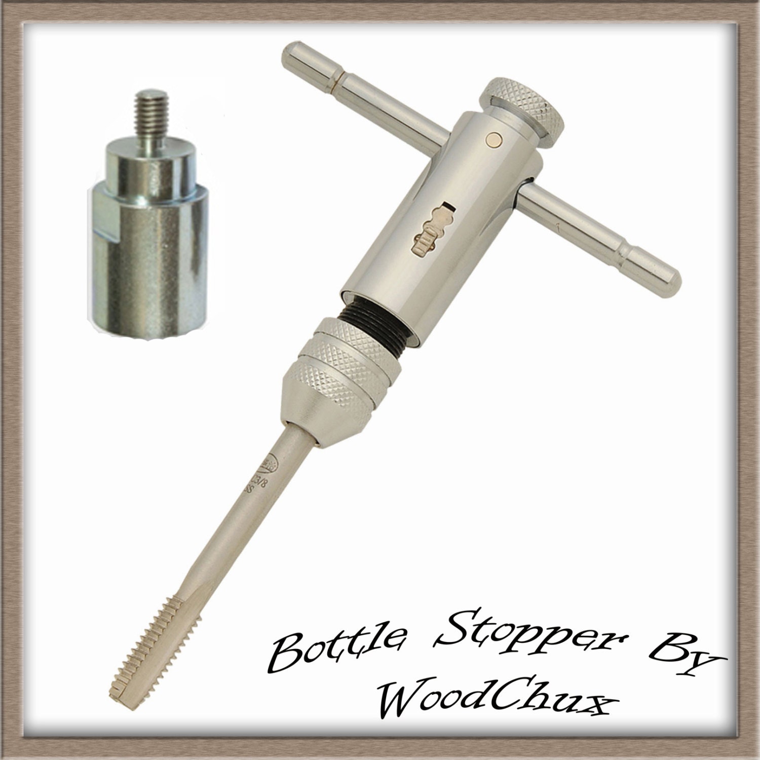 Bottle Stopper Lathe Chuck Mandrel 1 x 8 TPI Woodturning