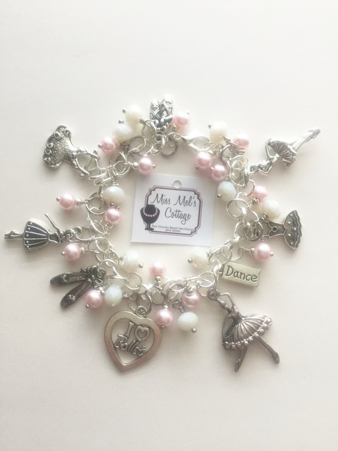 Gorgeous handmade Ballet Charm Bracelet with by MissMelsCottage