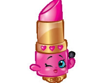 Lippy Lips Shopkins Inspired PES Machine Embroidery Design