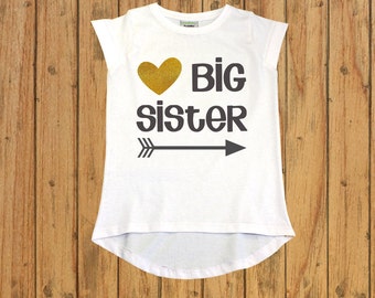 big sister announcement shirt. Glitter Big Sister Shirt. Big Sister Gift. big sister little sister. Funny Toddle Shirt. Pregnancy announce