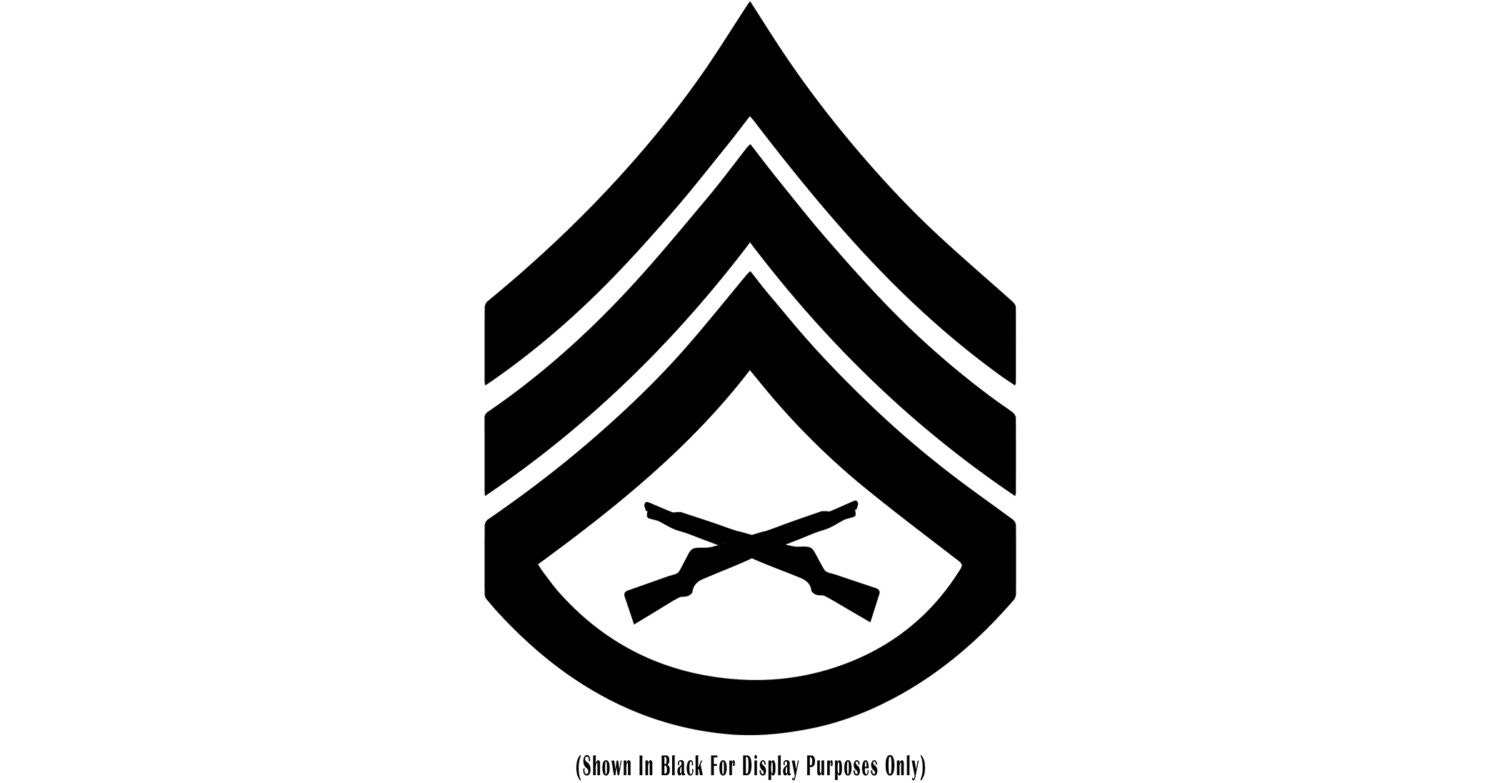 E-6 Staff Sergeant SSgt USMC Chevron Rank Insignia Vinyl Decal