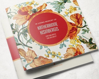 Floral Funeral Program Template