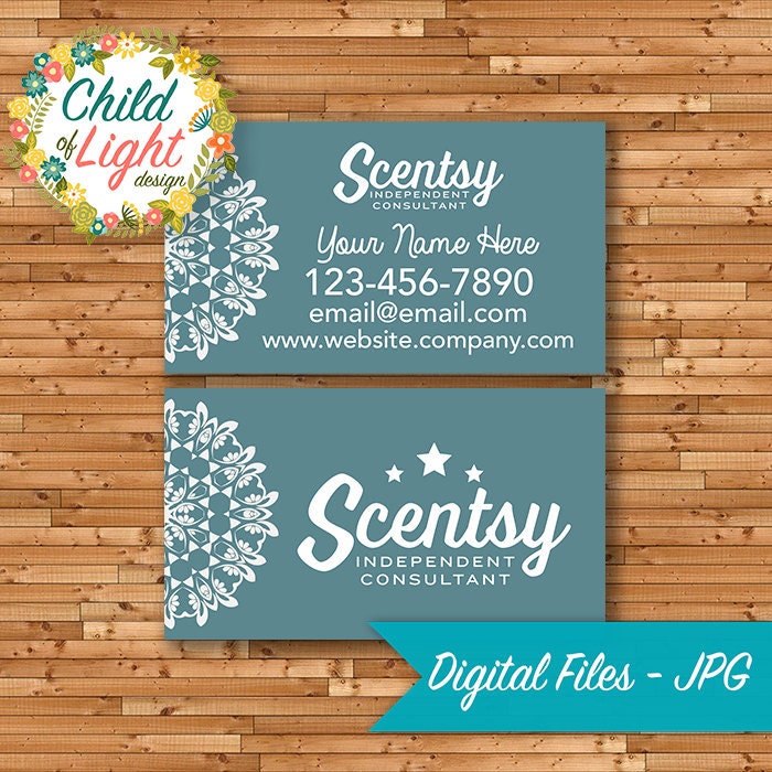 Authorized Scentsy Vendor Business Cards Custom Business