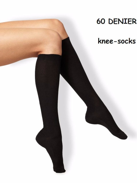 60 denier opaque KNEESOCKS Knee Socks black by stockings4u