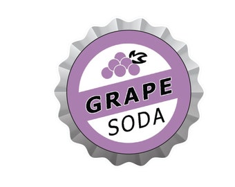 Ellie Badge Inspired Grape Soda Pin Bottlecap Up