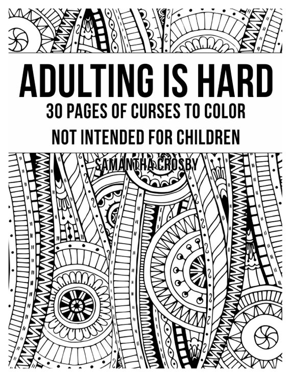 Curse Word Adult Coloring Book by ObsceneDesigns on Etsy