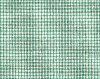 72" Round Tablecloth, Pool Green Gingham Check
