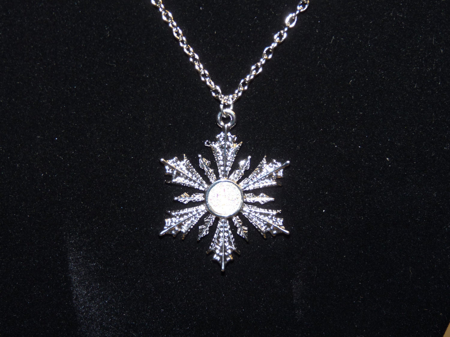 Elsa Snowflake necklace Disney Frozen by MoonstoneEmporium on Etsy