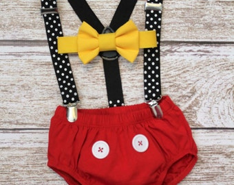 Mickey Mouse Birthday Outfit, Mickey Mouse Cake Smash, Mickey Mouse Outfit boys, PLEASE READ LISTING