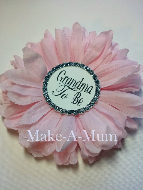 Baby Shower corsage Grandma To Be PinGirl baby by MakeAMum on Etsy