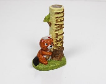 Vintage Enesco Get Well Flower Vase