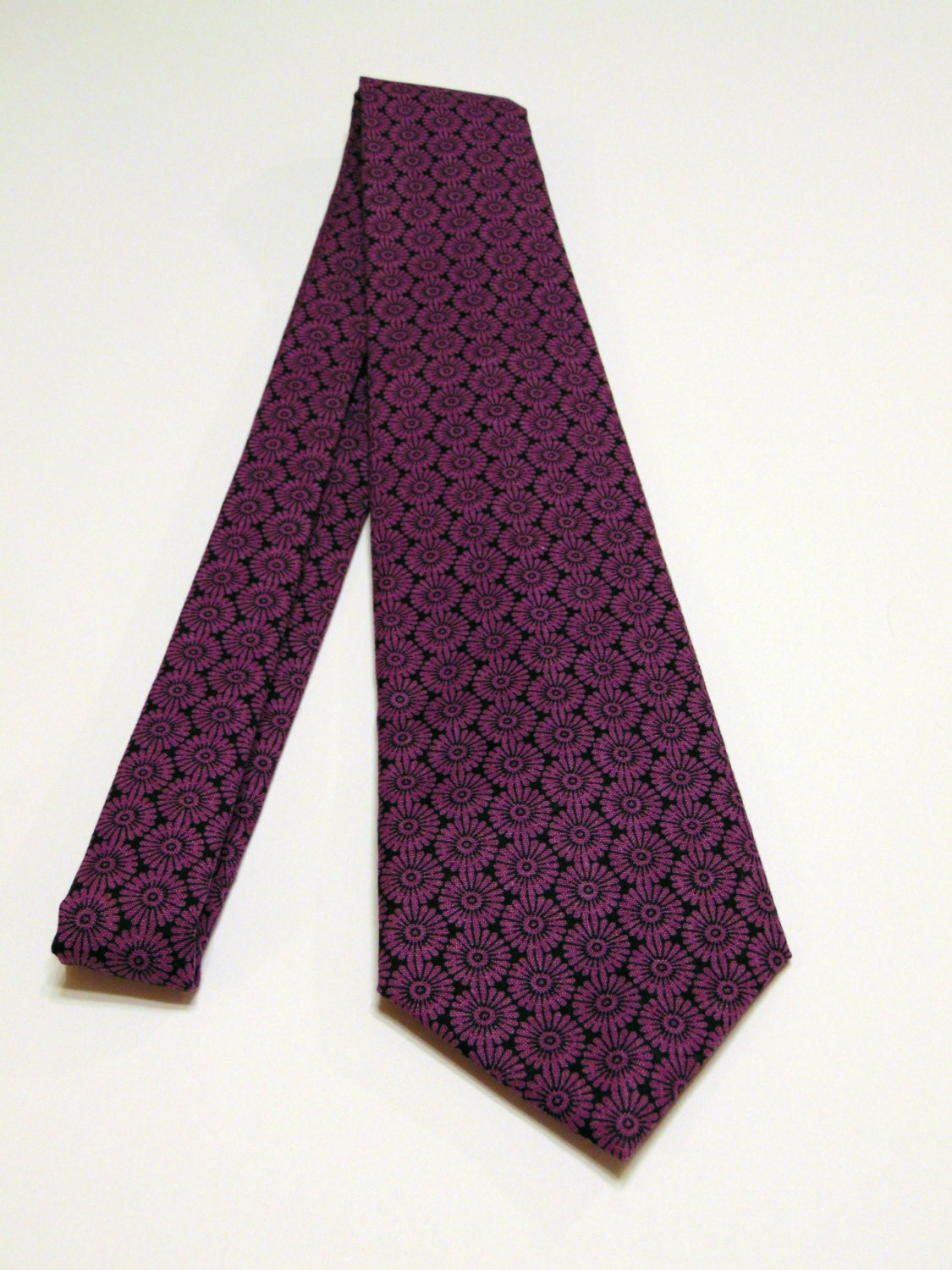 Purple Necktie, Purple Tie, Mens Necktie, Mens Tie, Purple Black Tie ...