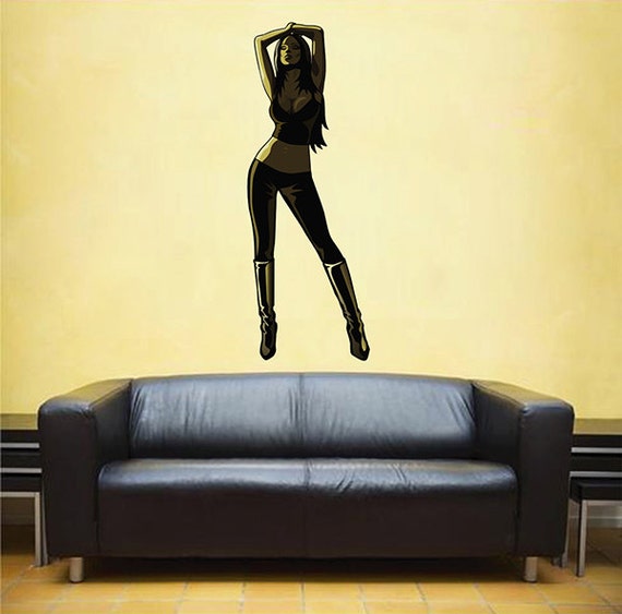 Kcik284 Full Color Wall Decal Sexy Girl Dancing Bedroom Living 