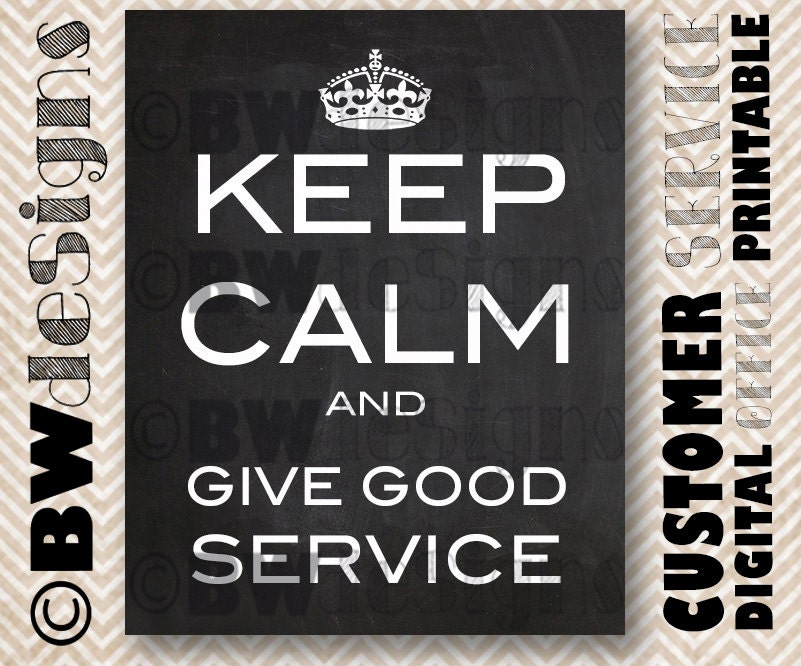 CUSTOMER SERVICE Poster National Customer Service Week Keep