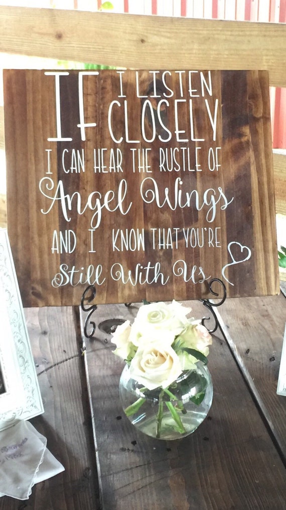 Wooden Wedding Memory Table Sign by TheCrimsonCupcake on Etsy