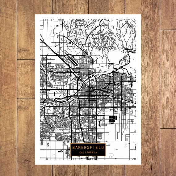 BAKERSFIELD California City Map Bakersfield by JackTravelMap