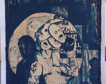 The Boxer, Silk Screen Poster Print