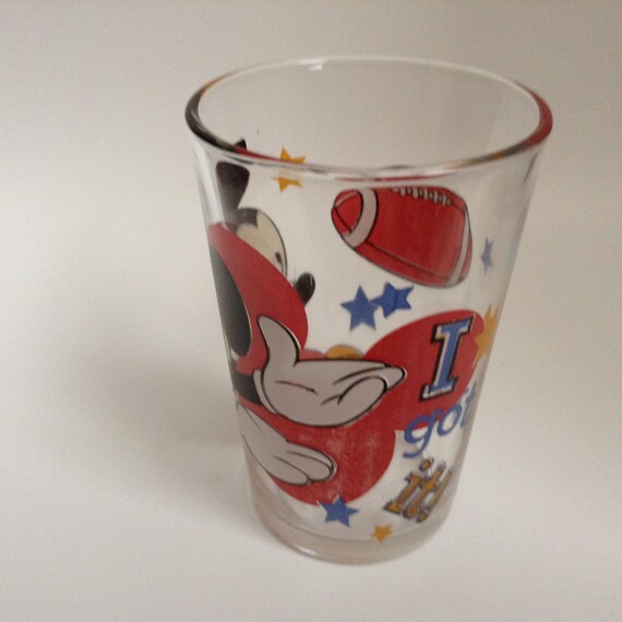 Two Collectable Vintage Mickey Mouse Drinking Glasses 5923