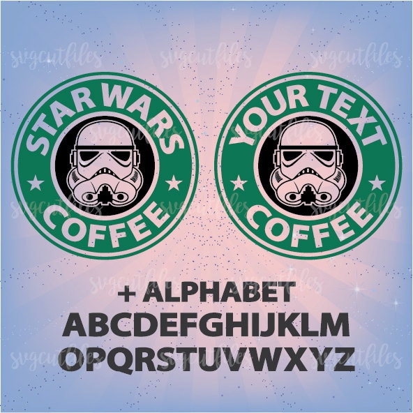 Download Star Wars Coffee Logo with Alphabet SVG Cutting and Print