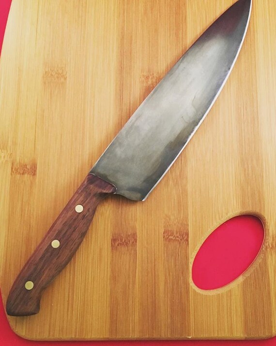 Items similar to 9" antique finish German Chef knife with Rosewood