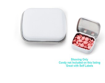 16 Mini Tins WHITE Mint Tins Empty