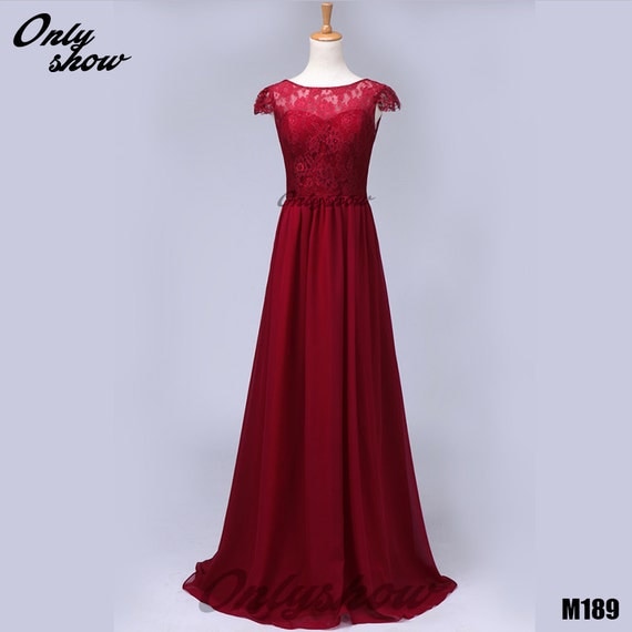 Light Wine Red Bridesmaid Dresses Wedding Party Gowns by Onlyshow
