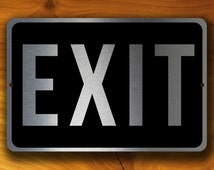 Unique exit sign related items | Etsy