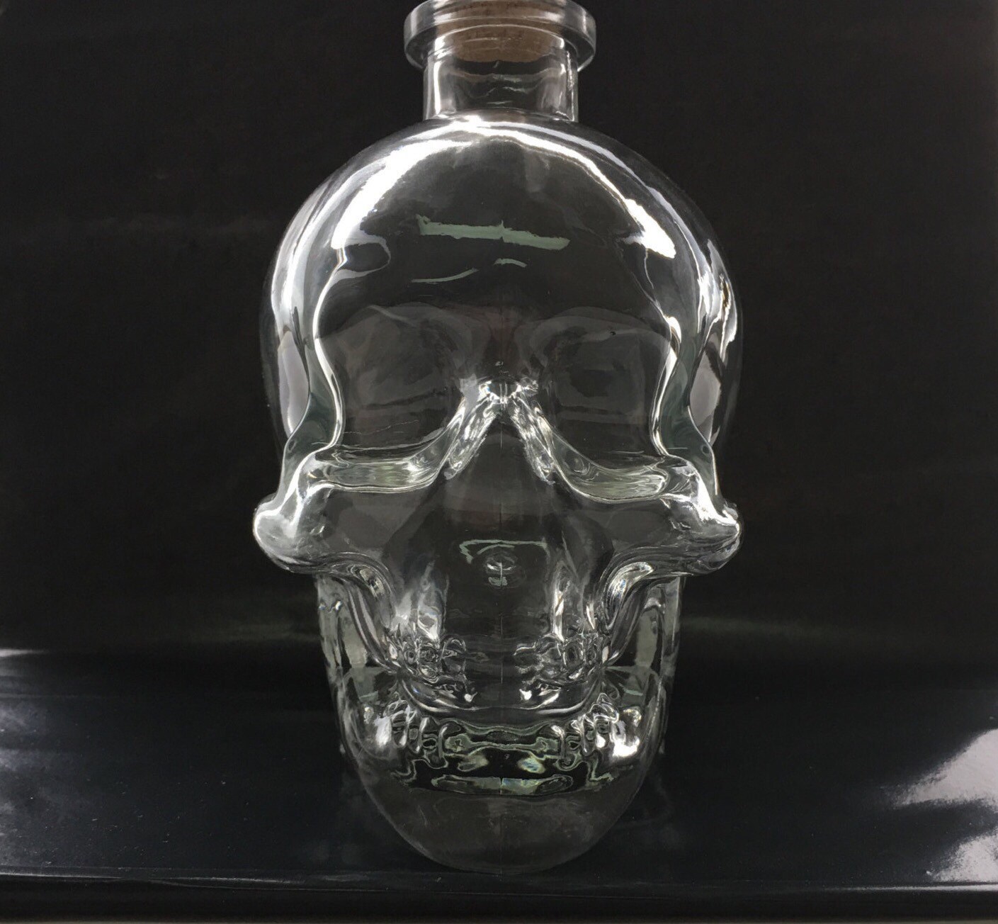 750ml glass crystal skull bottles glass jars empty liquid