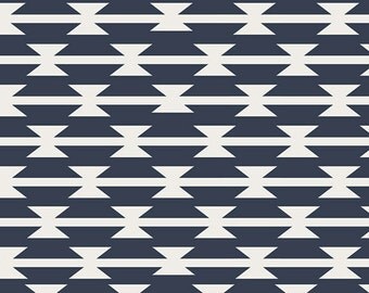 Tomahawk Stripe, Arizona Collection, Aztec Fabric, Art Gallery Fabrics, April Rhodes, Navy and White Fabric, ARZ-551
