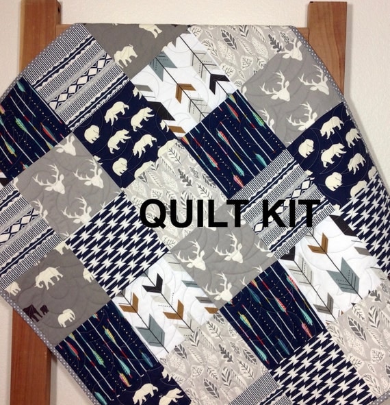 Woodland Quilt Kit Baby Boy Quilt Kit Woodland Nursery
