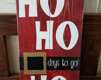 Items similar to Christmas Countdown Sign, Chalkboard Countdown ...